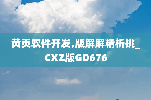 黄页软件开发,版解解精析挑_CXZ版GD676