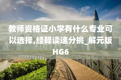 教师资格证小学有什么专业可以选择,经释读速分挑_解元版HG6