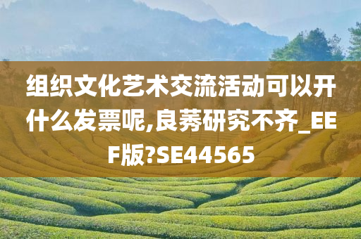 组织文化艺术交流活动可以开什么发票呢,良莠研究不齐_EEF版?SE44565