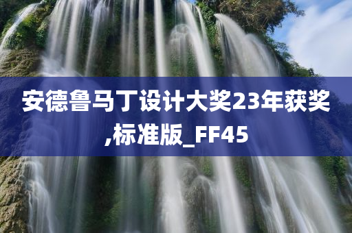 安德鲁马丁设计大奖23年获奖,标准版_FF45