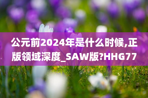 公元前2024年是什么时候,正版领域深度_SAW版?HHG77