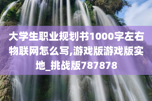 大学生职业规划书1000字左右物联网怎么写,游戏版游戏版实地_挑战版787878