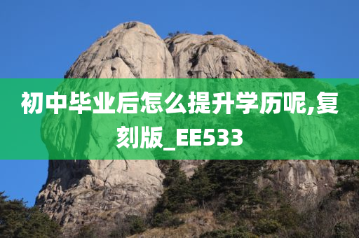 初中毕业后怎么提升学历呢,复刻版_EE533