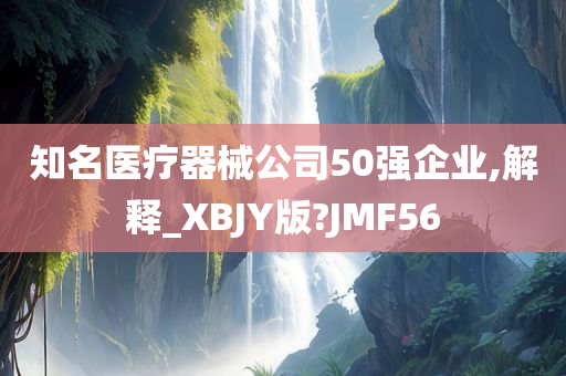 知名医疗器械公司50强企业,解释_XBJY版?JMF56