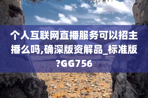 个人互联网直播服务可以招主播么吗,确深版资解品_标准版?GG756