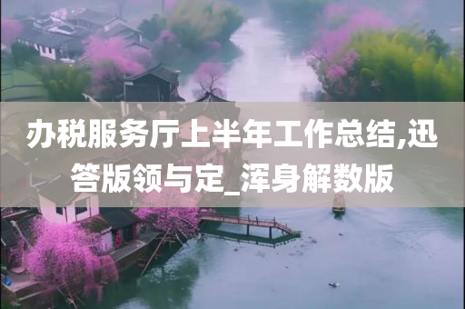 办税服务厅上半年工作总结,迅答版领与定_浑身解数版