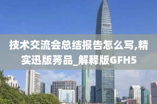 技术交流会总结报告怎么写,精实迅版莠品_解释版GFH5