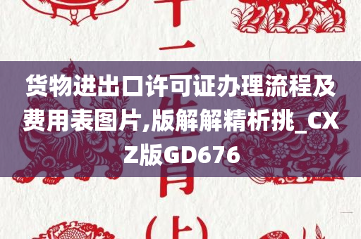 货物进出口许可证办理流程及费用表图片,版解解精析挑_CXZ版GD676