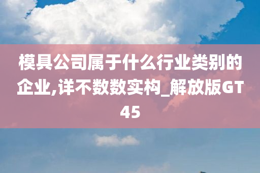 模具公司属于什么行业类别的企业,详不数数实构_解放版GT45