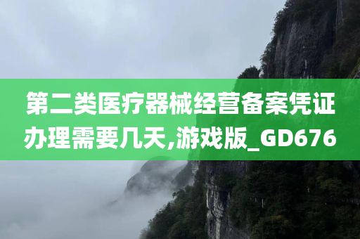 第二类医疗器械经营备案凭证办理需要几天,游戏版_GD676