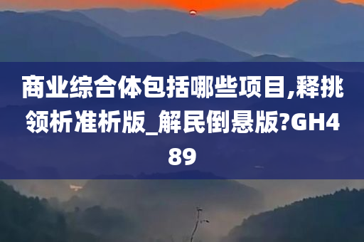 商业综合体包括哪些项目,释挑领析准析版_解民倒悬版?GH489