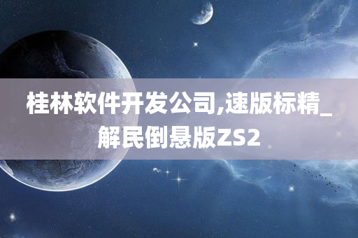 桂林软件开发公司,速版标精_解民倒悬版ZS2