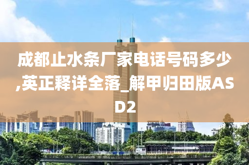 成都止水条厂家电话号码多少,英正释详全落_解甲归田版ASD2