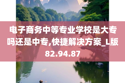 电子商务中等专业学校是大专吗还是中专,快捷解决方案_L版82.94.87