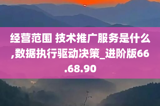 经营范围 技术推广服务是什么,数据执行驱动决策_进阶版66.68.90