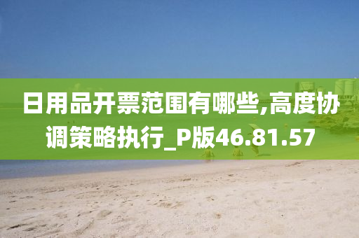 日用品开票范围有哪些,高度协调策略执行_P版46.81.57