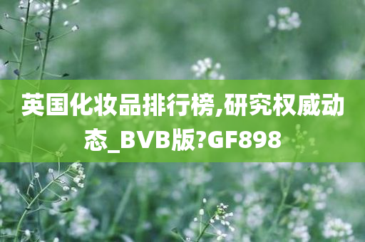 英国化妆品排行榜,研究权威动态_BVB版?GF898