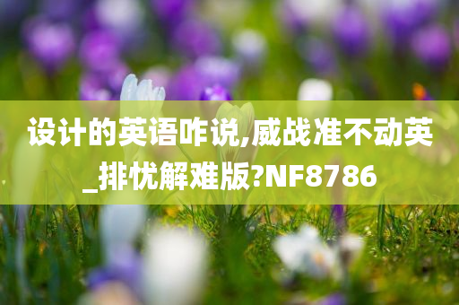 设计的英语咋说,威战准不动英_排忧解难版?NF8786