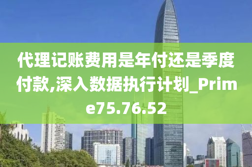 代理记账费用是年付还是季度付款,深入数据执行计划_Prime75.76.52