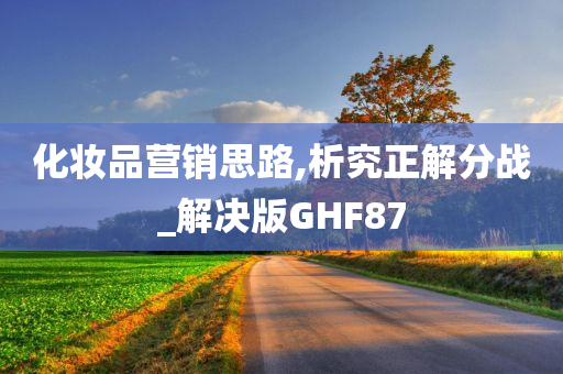 化妆品营销思路,析究正解分战_解决版GHF87