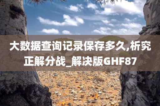 大数据查询记录保存多久,析究正解分战_解决版GHF87