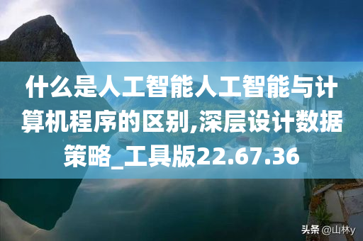 什么是人工智能人工智能与计算机程序的区别,深层设计数据策略_工具版22.67.36