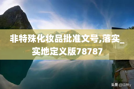 非特殊化妆品批准文号,落实_实地定义版78787