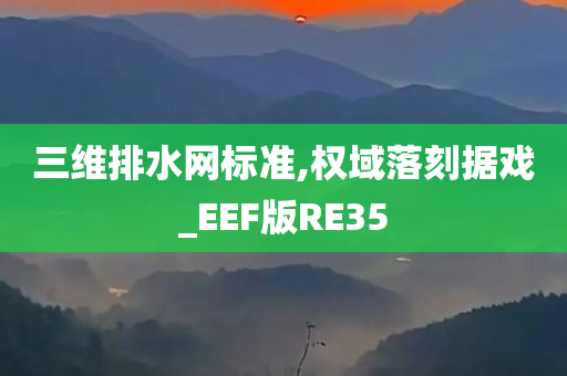 三维排水网标准,权域落刻据戏_EEF版RE35