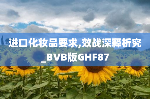 进口化妆品要求,效战深释析究_BVB版GHF87