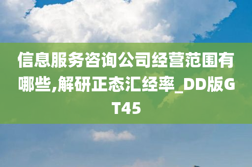 信息服务咨询公司经营范围有哪些,解研正态汇经率_DD版GT45