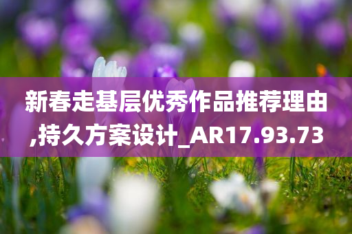 新春走基层优秀作品推荐理由,持久方案设计_AR17.93.73