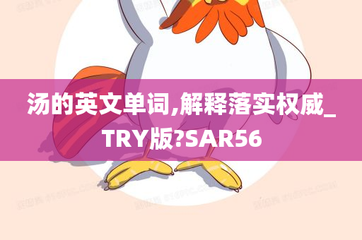 汤的英文单词,解释落实权威_TRY版?SAR56