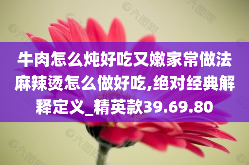 牛肉怎么炖好吃又嫩家常做法麻辣烫怎么做好吃,绝对经典解释定义_精英款39.69.80