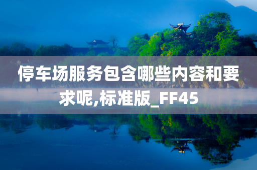 停车场服务包含哪些内容和要求呢,标准版_FF45