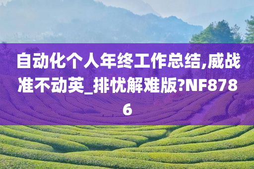 自动化个人年终工作总结,威战准不动英_排忧解难版?NF8786