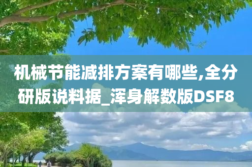 机械节能减排方案有哪些,全分研版说料据_浑身解数版DSF8