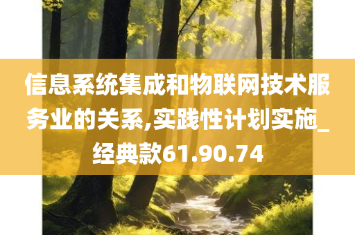 信息系统集成和物联网技术服务业的关系,实践性计划实施_经典款61.90.74