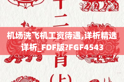 机场洗飞机工资待遇,详析精选详析_FDF版?FGF4543