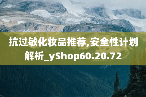 抗过敏化妆品推荐,安全性计划解析_yShop60.20.72