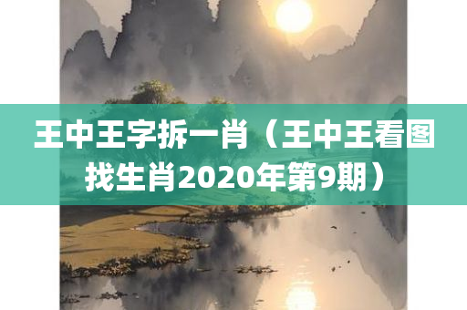 王中王字拆一肖（王中王看图找生肖2020年第9期）