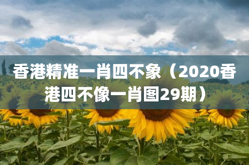 香港精准一肖四不象（2020香港四不像一肖图29期）