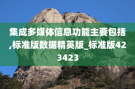 集成多媒体信息功能主要包括,标准版数据精英版_标准版423423