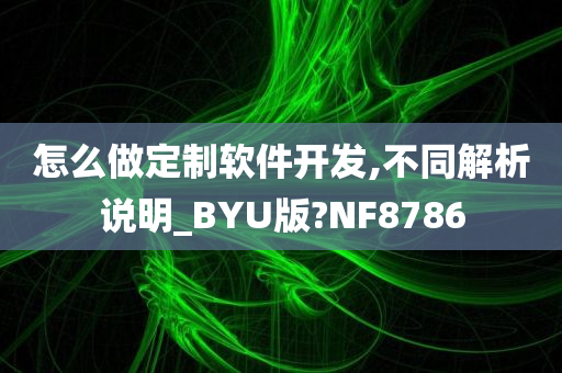 怎么做定制软件开发,不同解析说明_BYU版?NF8786