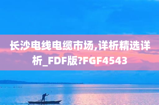 长沙电线电缆市场,详析精选详析_FDF版?FGF4543