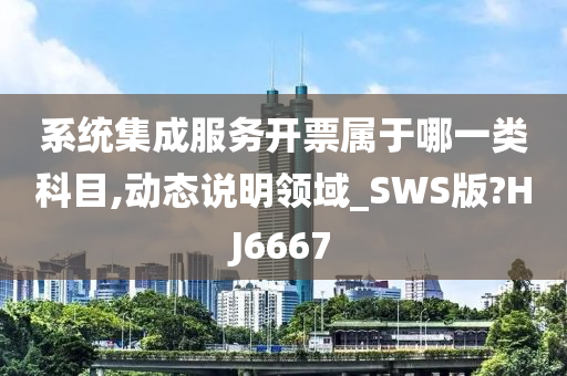 系统集成服务开票属于哪一类科目,动态说明领域_SWS版?HJ6667