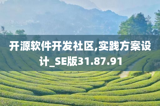 开源软件开发社区,实践方案设计_SE版31.87.91