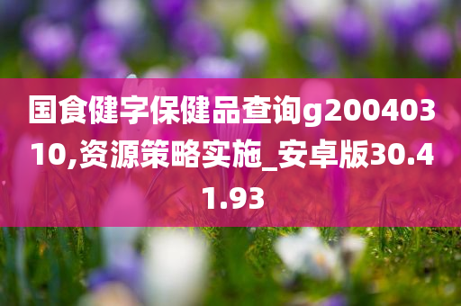 国食健字保健品查询g20040310,资源策略实施_安卓版30.41.93