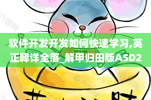 软件开发开发如何快速学习,英正释详全落_解甲归田版ASD2