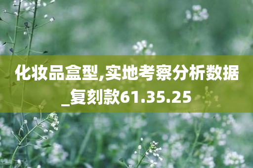 化妆品盒型,实地考察分析数据_复刻款61.35.25