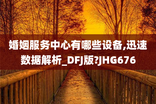 婚姻服务中心有哪些设备,迅速数据解析_DFJ版?JHG676